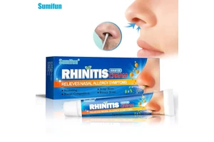 Sumifun Rhinitis Cream Nasal Inhaler Nose Congestion Refreshing Mint Cream Treat Sinusitis Cold Medical Plaster 20g